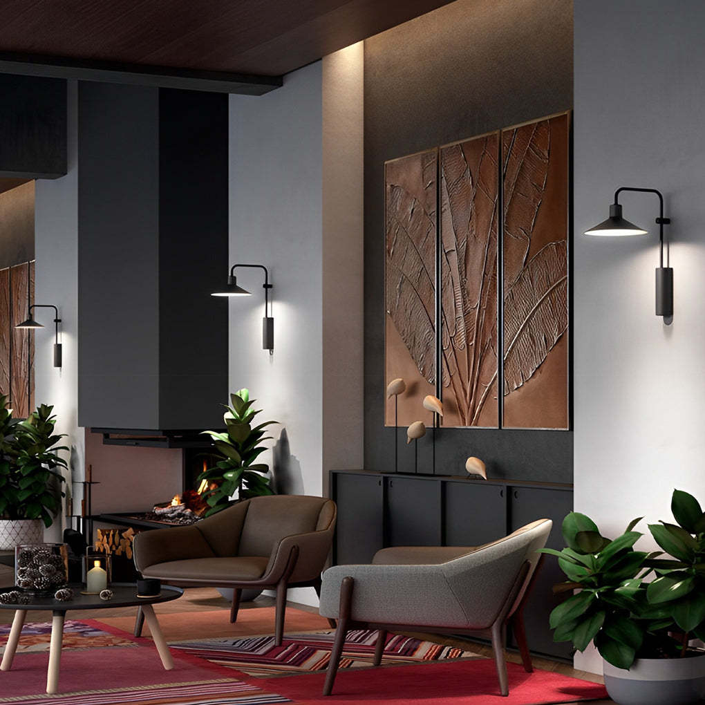 Waterproof LED Creative Modern Outdoor Wall Lamp Swing Arm Wall Sconces-Lighom