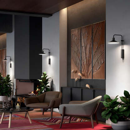 Waterproof LED Creative Modern Outdoor Wall Lamp Swing Arm Wall Sconces-Lighom