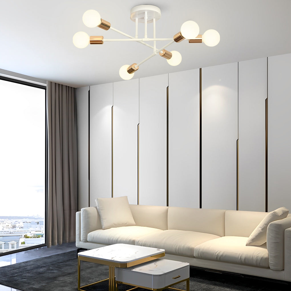 Elegant 6-Light Flush Mount Light