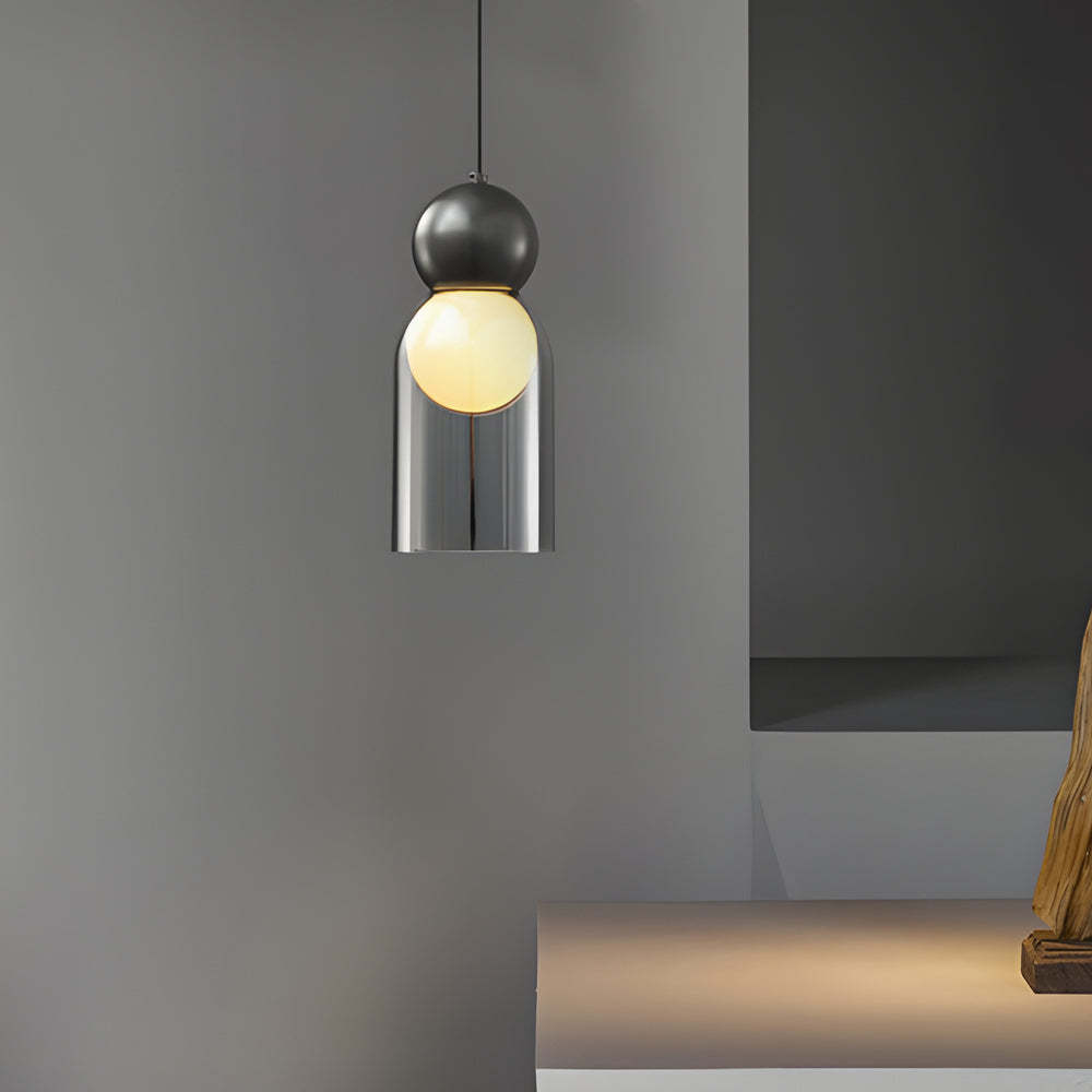 Glass Gourd 3-Step Dimming Copper Modern Pendant Light