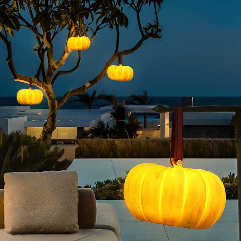 Portable Resin Pumpkin LED Waterproof USB Chargeable Outdoor Lights-Lighom