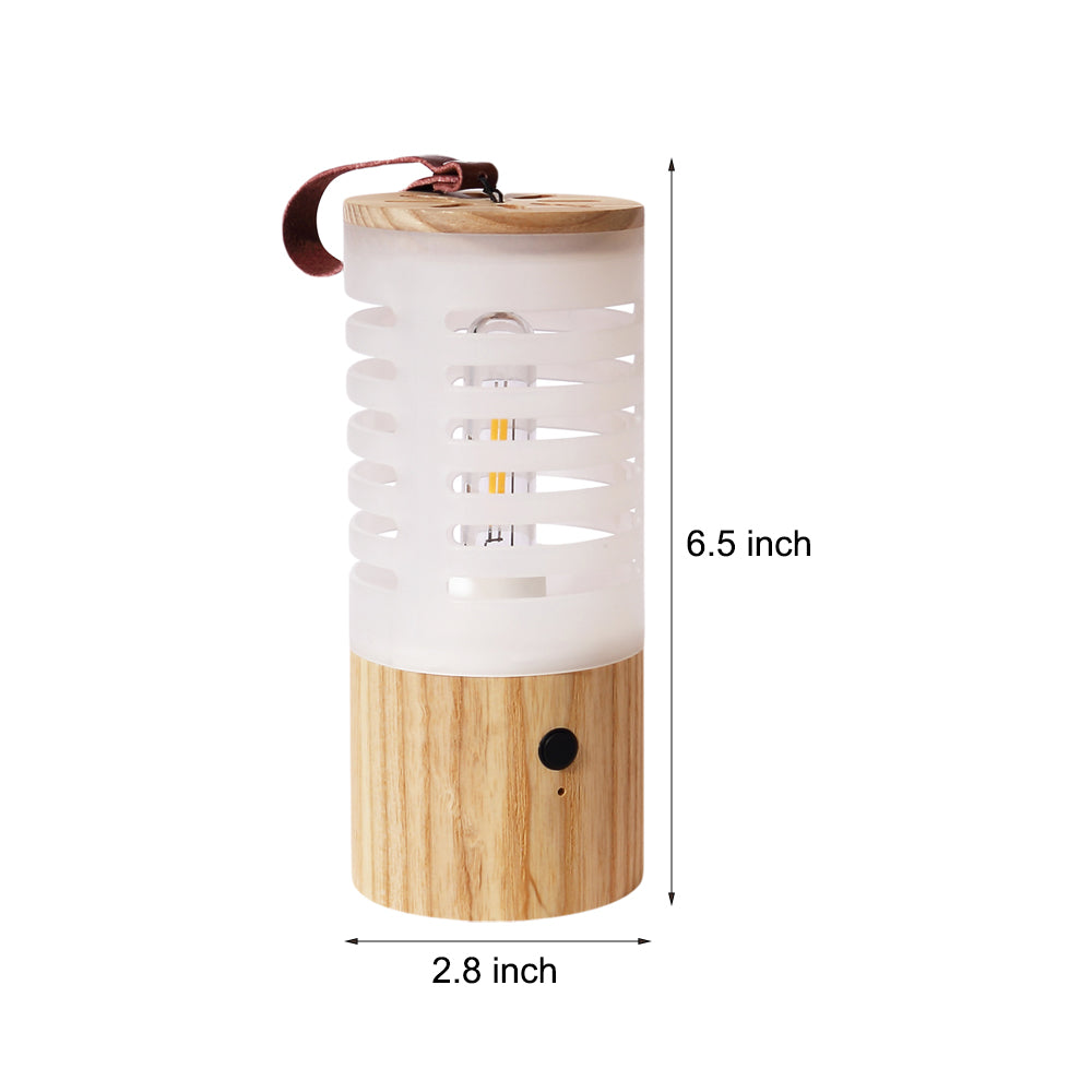 Portable Wood USB Rechargeable LED Camping Lantern-Lighom