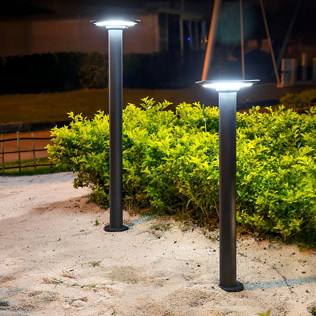Round Waterproof Intelligent Light Control LED Solar Outdoor Lawn Lamp-Lighom