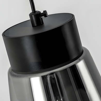 Minimalist Smoke Gray Glass COB Modern Pendant Chandelier