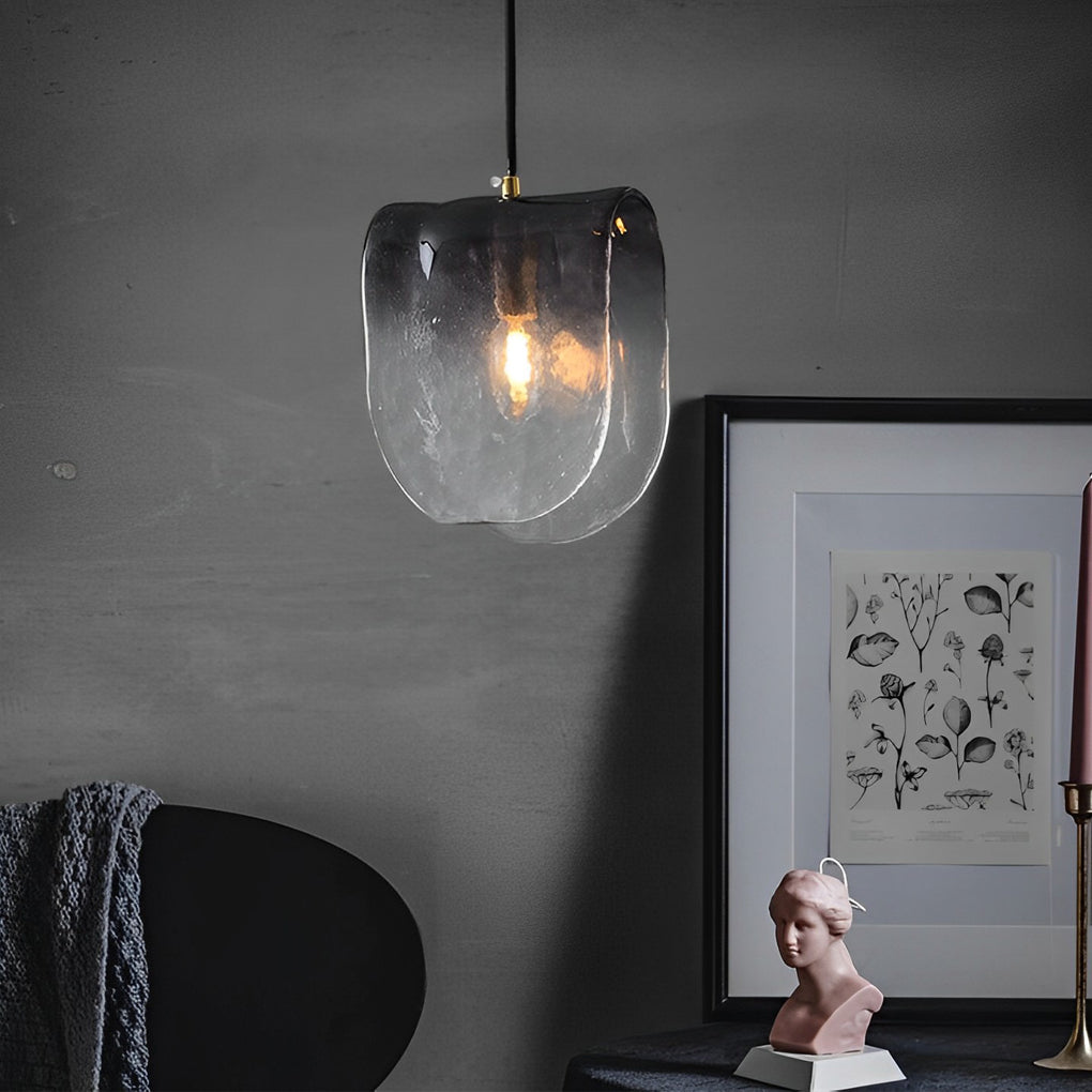 Gray glass metal postmodern mini pendant lighting