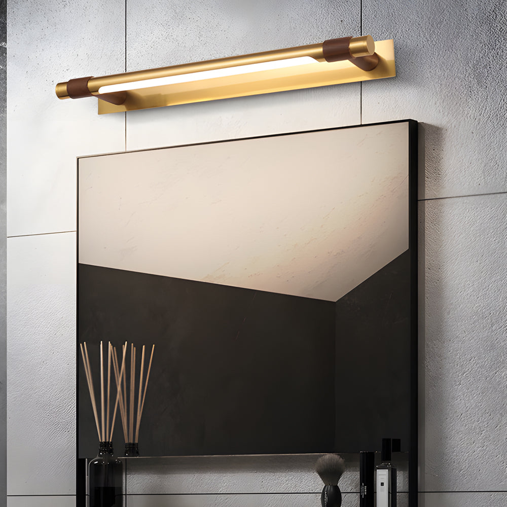 120�� Rotatable Flush-Mount Bathroom Vanity Light with Linear Bar and Elegant Finishes-Lighom