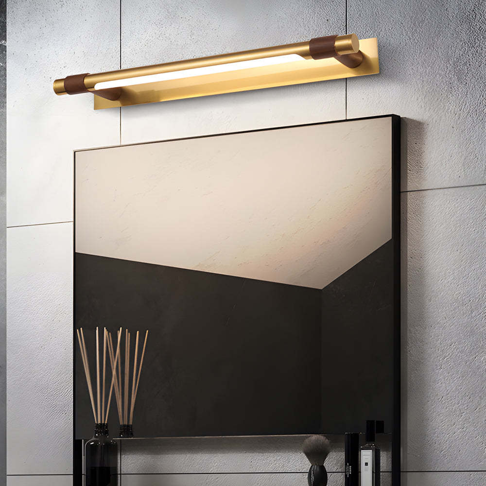 120�� Rotatable Flush-Mount Bathroom Vanity Light with Linear Bar and Elegant Finishes-Lighom