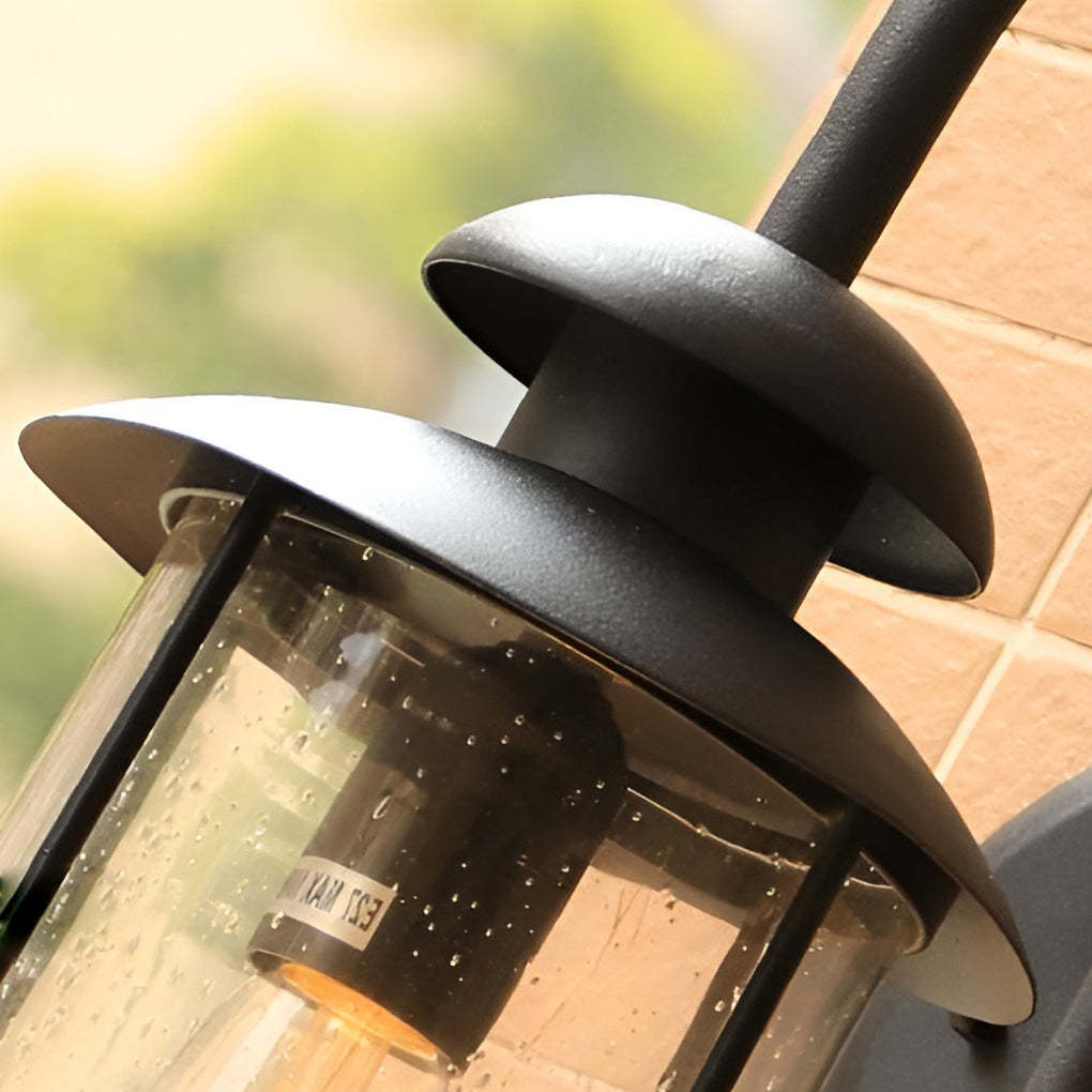 Creative Glass Waterproof LED Black Modern Plug in Wall Sconce Lighting-Lighom