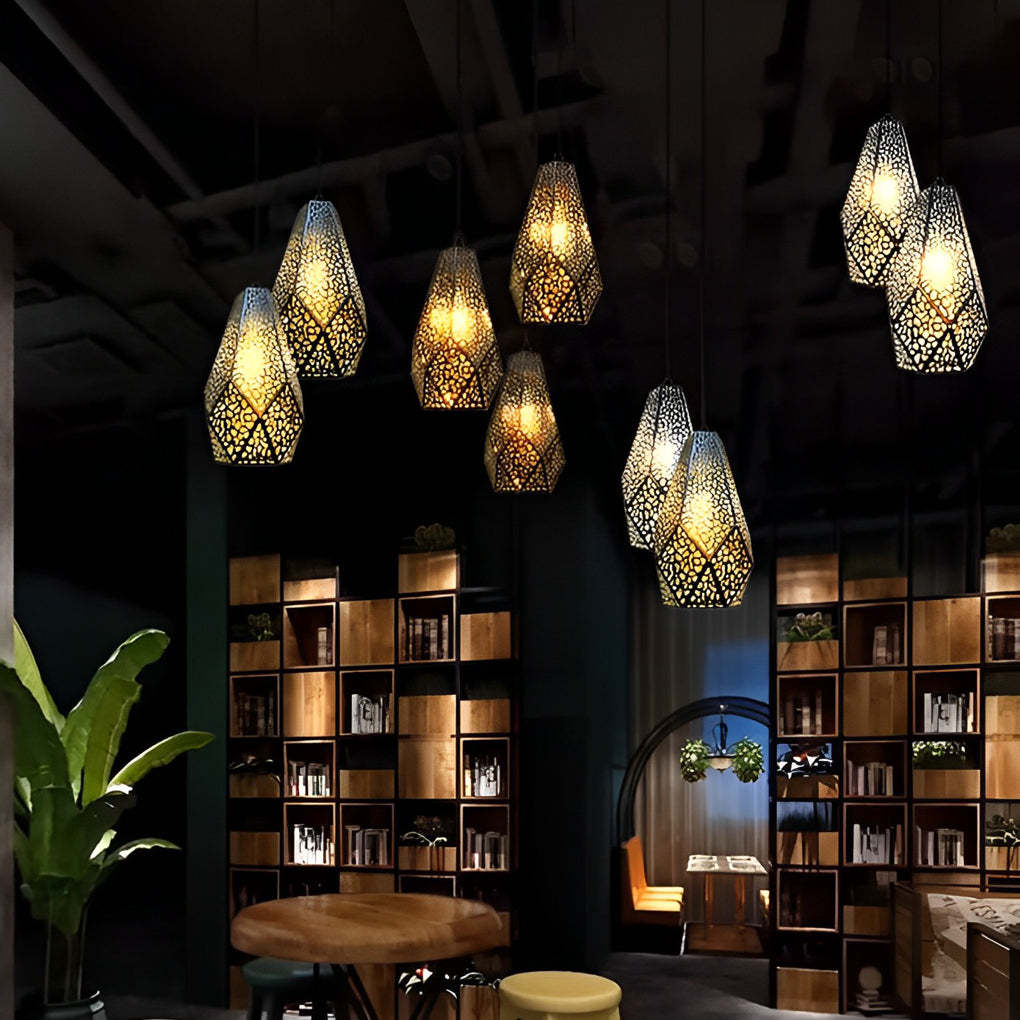 Hollow Stainless Steel Gourd Postmodern Chandelier