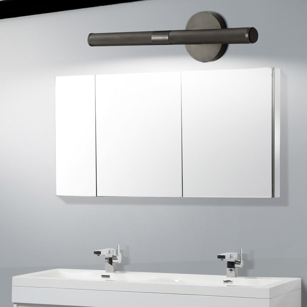 Modern Knurled LED Bathroom Vanity Light Swivel Head