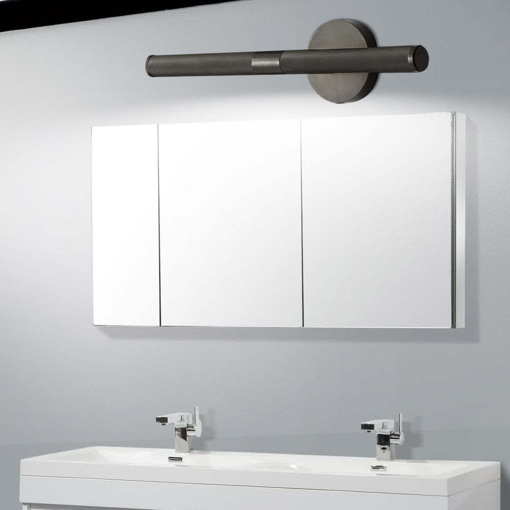 Modern Knurled LED Bathroom Vanity Light Swivel Head