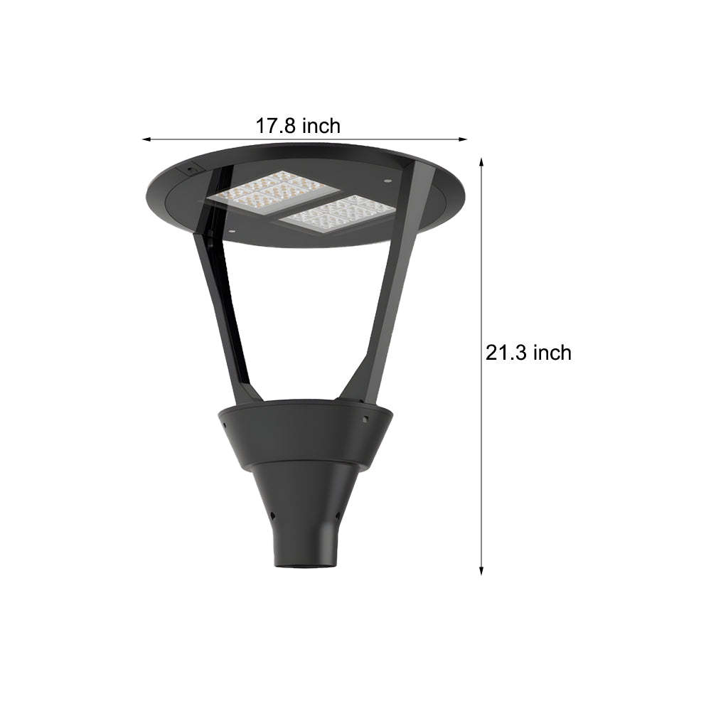 21-inch Black Post Top LED Light Fixture-Lighom