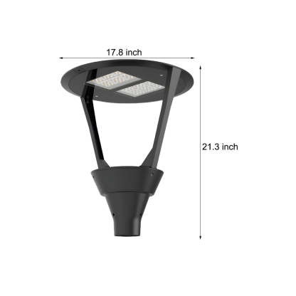 21-inch Black Post Top LED Light Fixture-Lighom