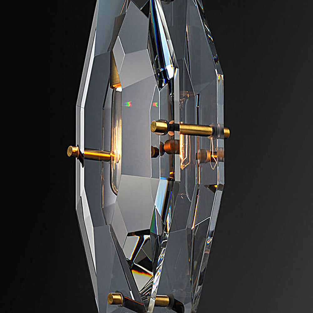 Copper Crystal Smoke Gray Post-Modern Pendant Light