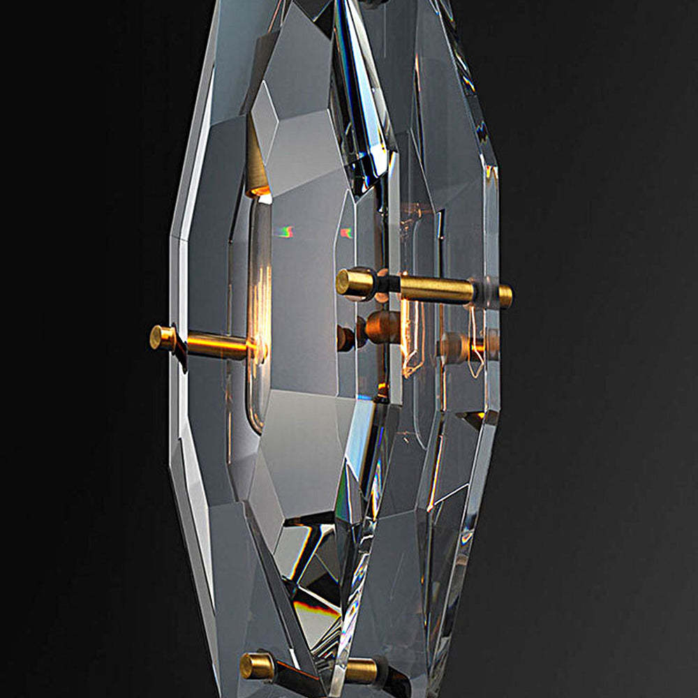 Copper Crystal Smoke Gray Post-Modern Pendant Light