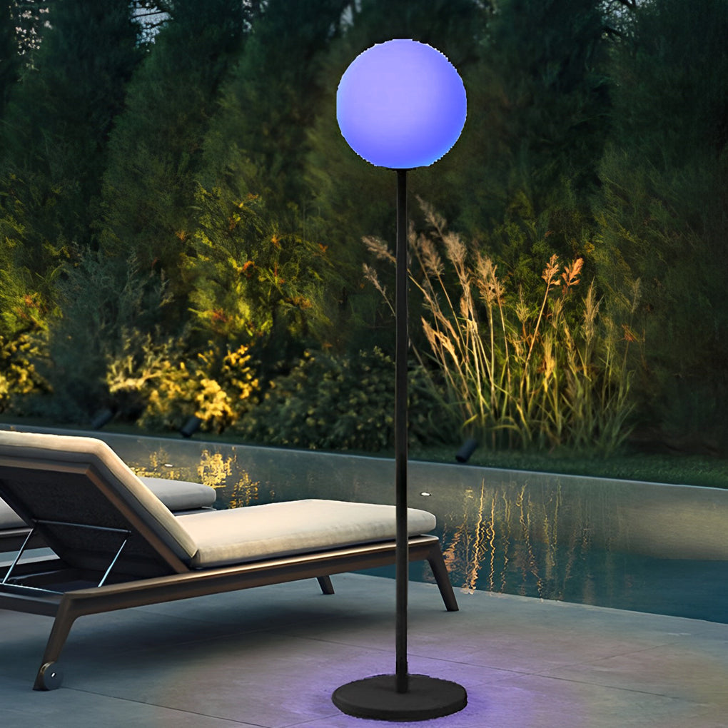 Lighom modern 16-color globe gray floor lamps in synthetic metal