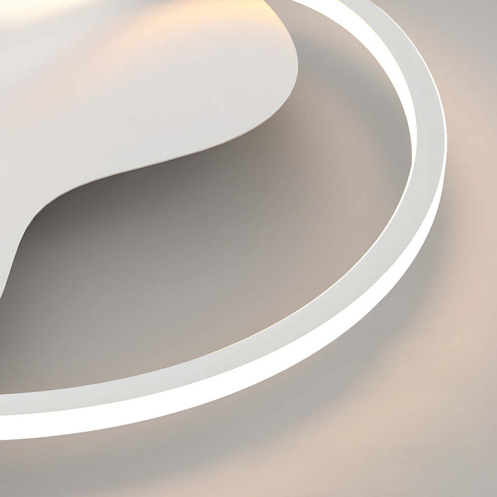 Round Minimalist LED Dimmable White Modern Ceiling Light