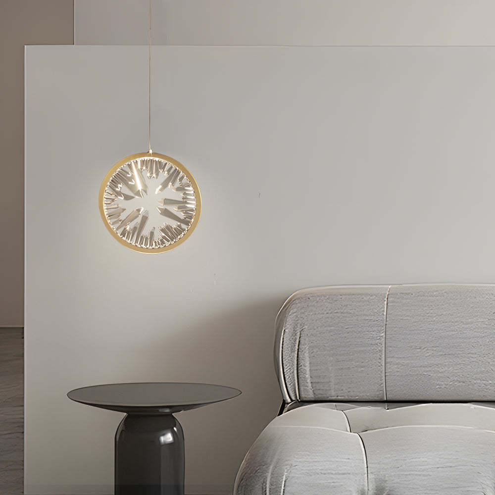 Gold Crystal Staircase Chandelier — 3-Light: