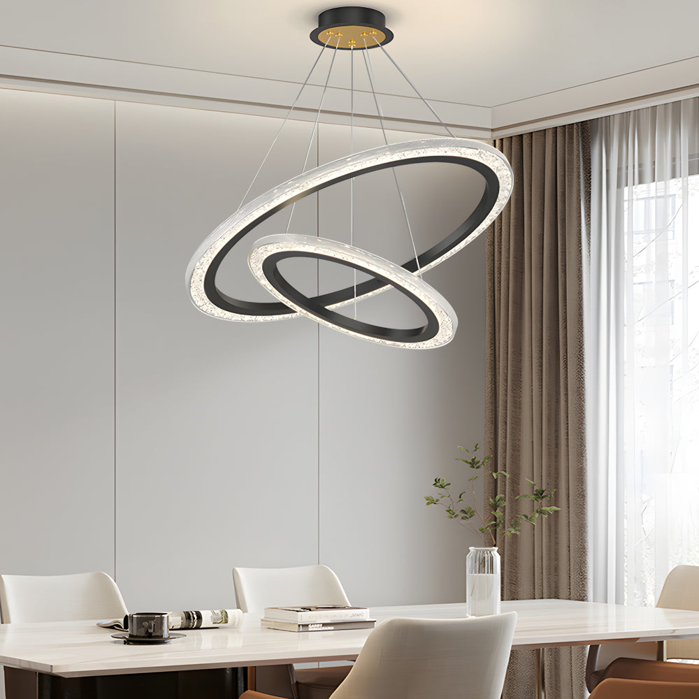 Adjustable Ring Dimmable Modern Chandelier