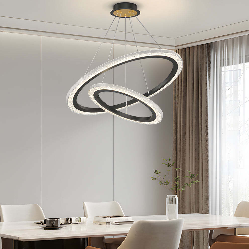 Adjustable Ring Dimmable Modern Chandelier
