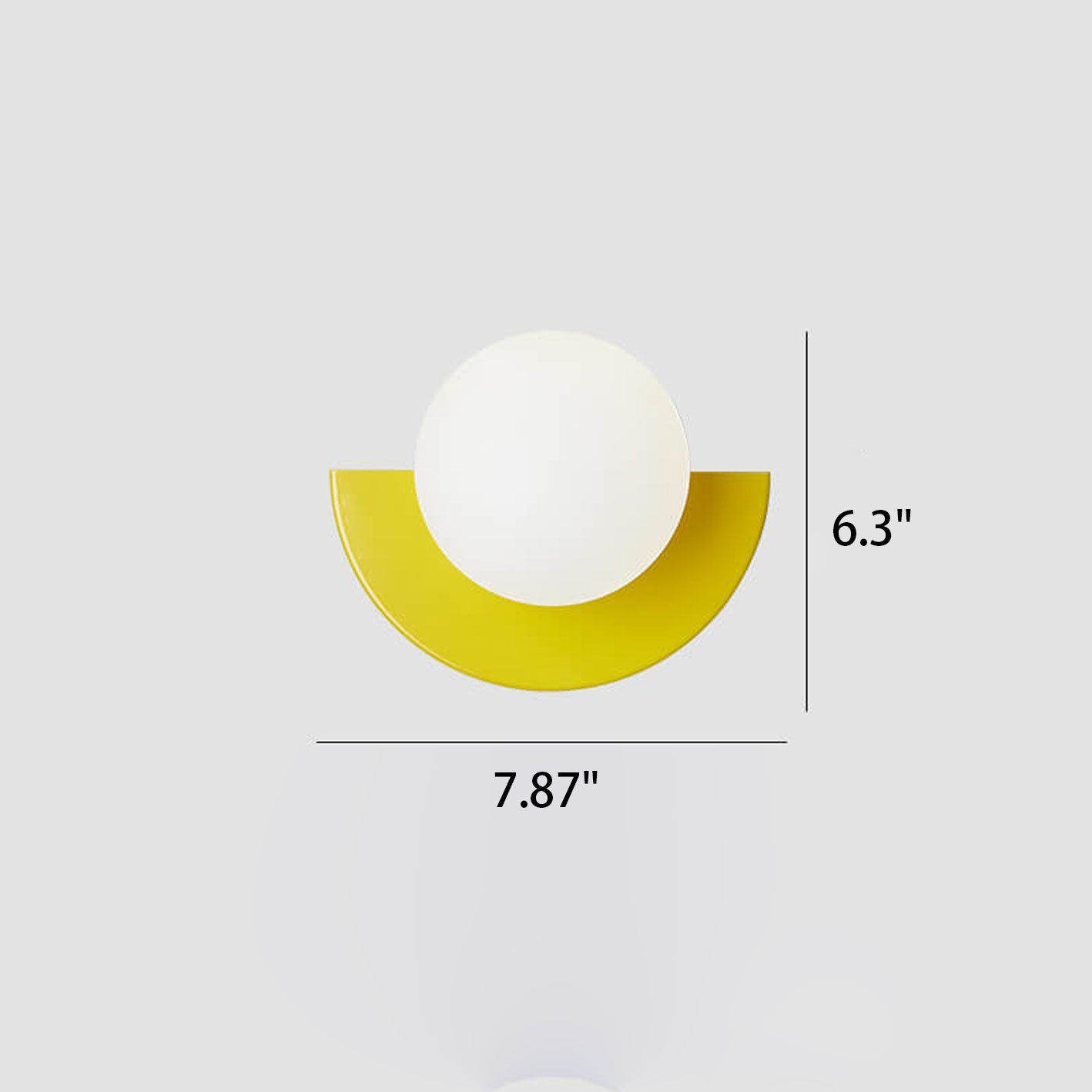 Minimalist Glass Spherical Colorful Semicircle Wall Sconce