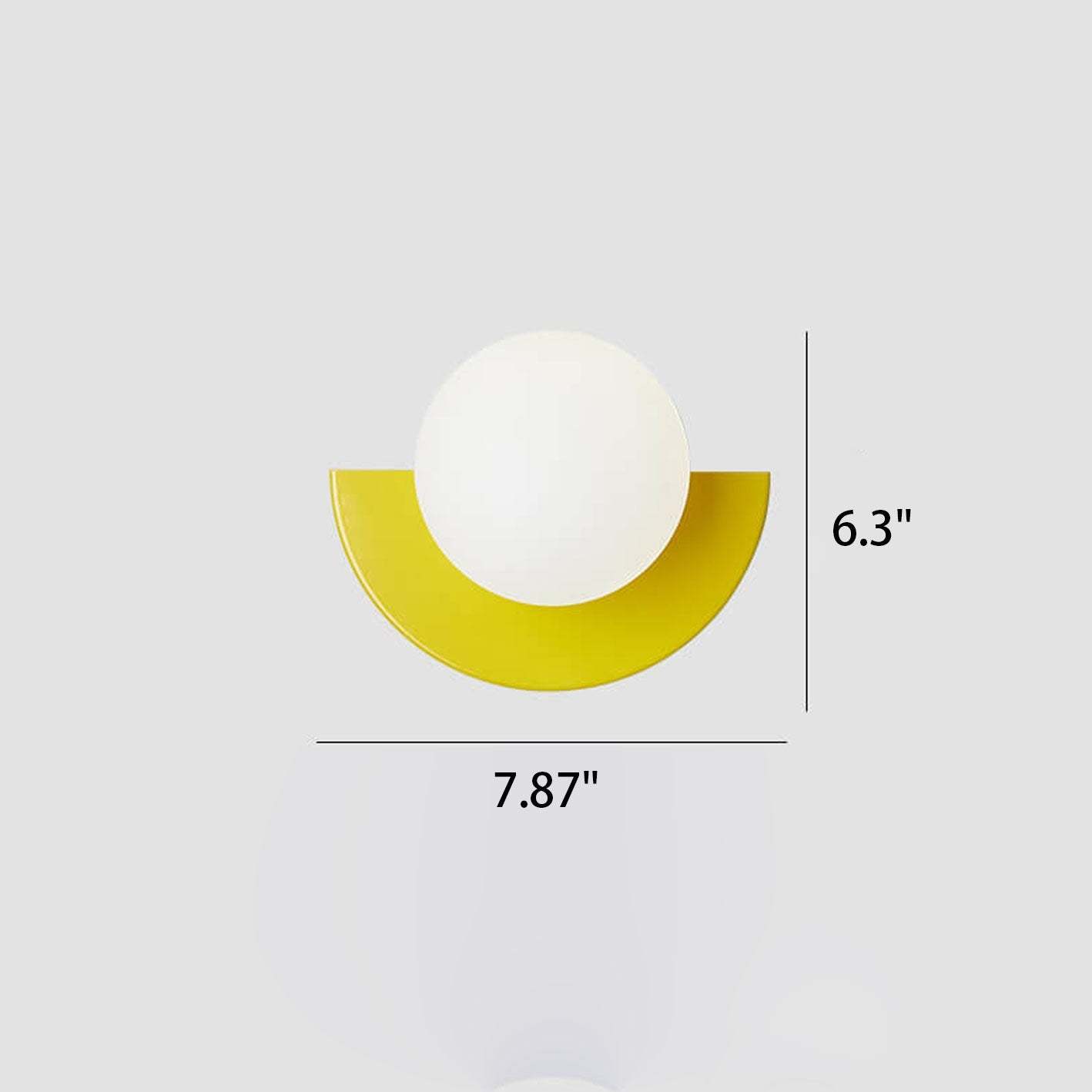Minimalist Glass Spherical Colorful Semicircle Wall Sconce
