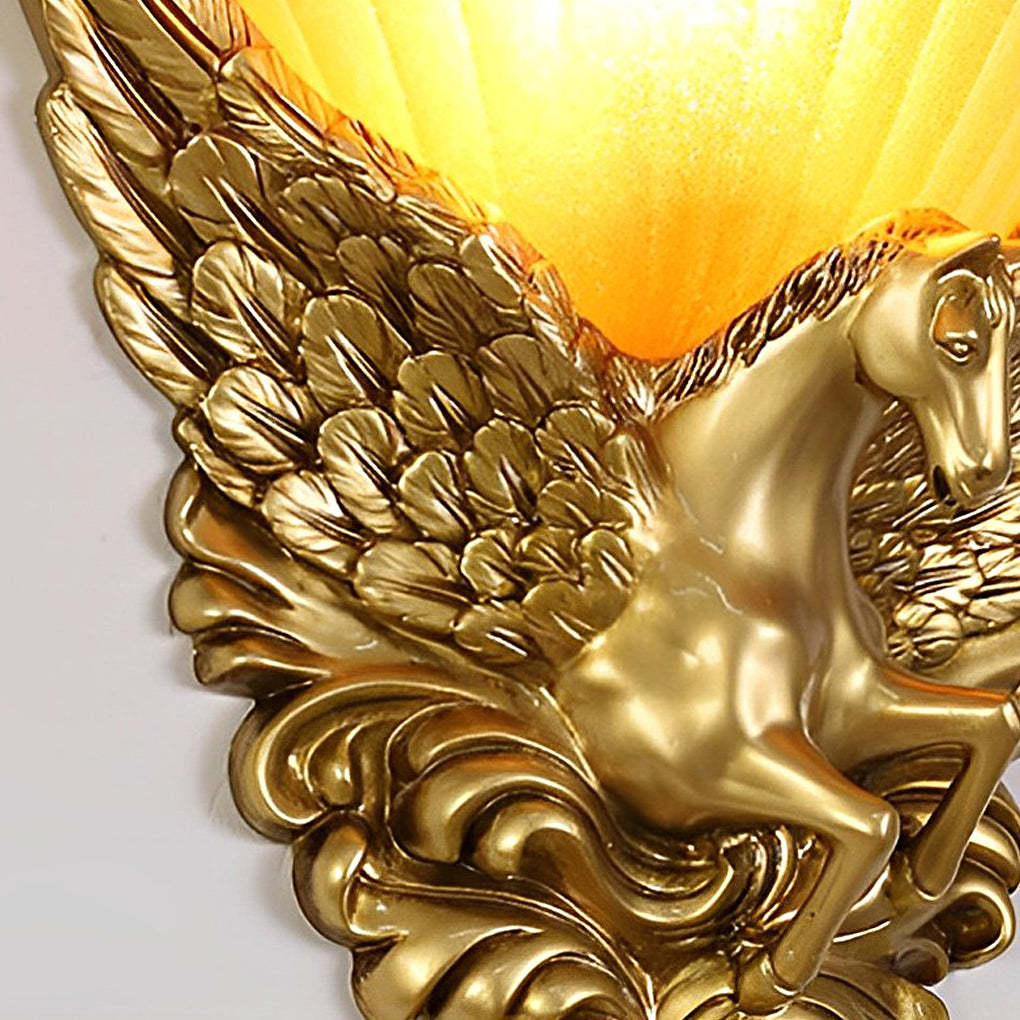 Resin Horse Head European Decorative Sconce