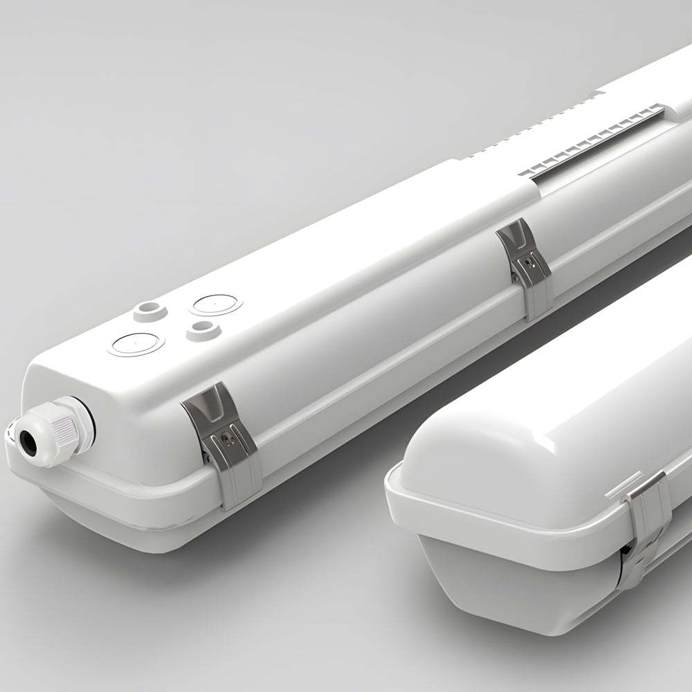 White Linear Vapor Tight LED Flush Mount Light