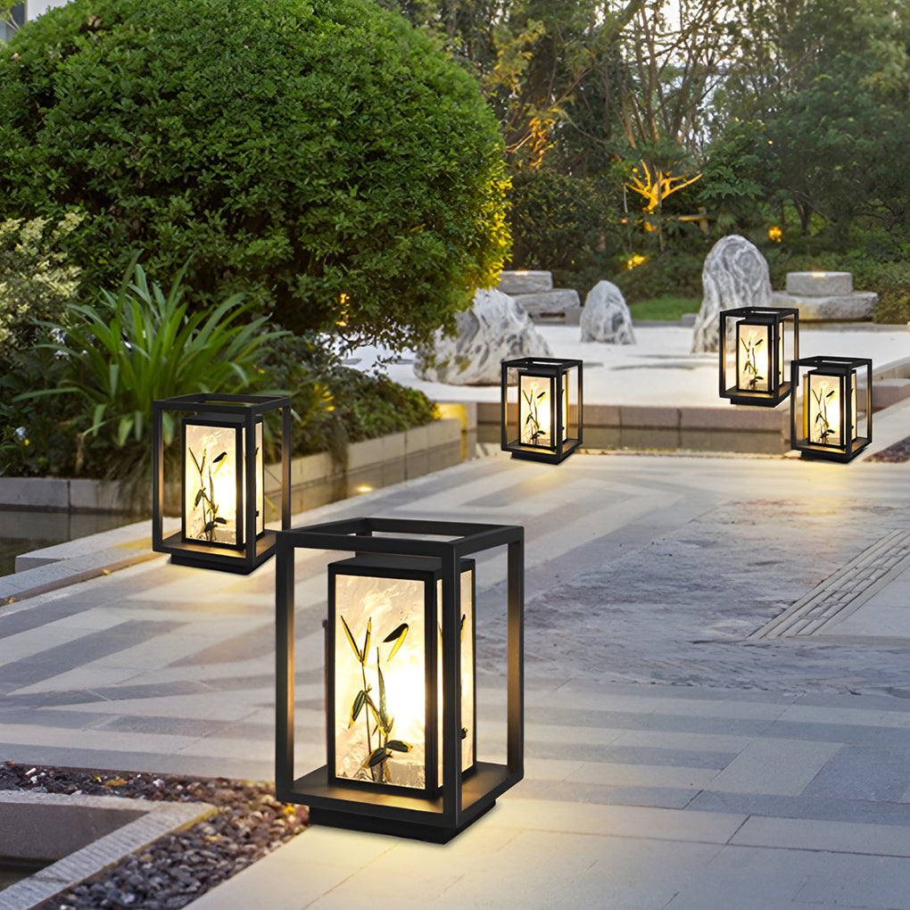 Artistic Solar LED Path Lights with Landscape Pattern-Lighom