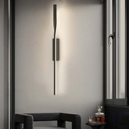 Creative Linear Strip LED Black Nordic Wall Lamp Wall Sconce Lighting-Lighom