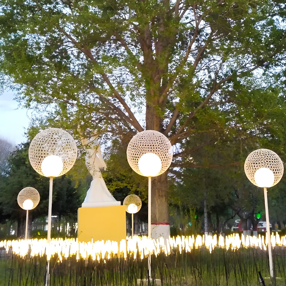 1-Light Solar Dandelion Sphere Garden Stakes Outdoor Lights-Lighom
