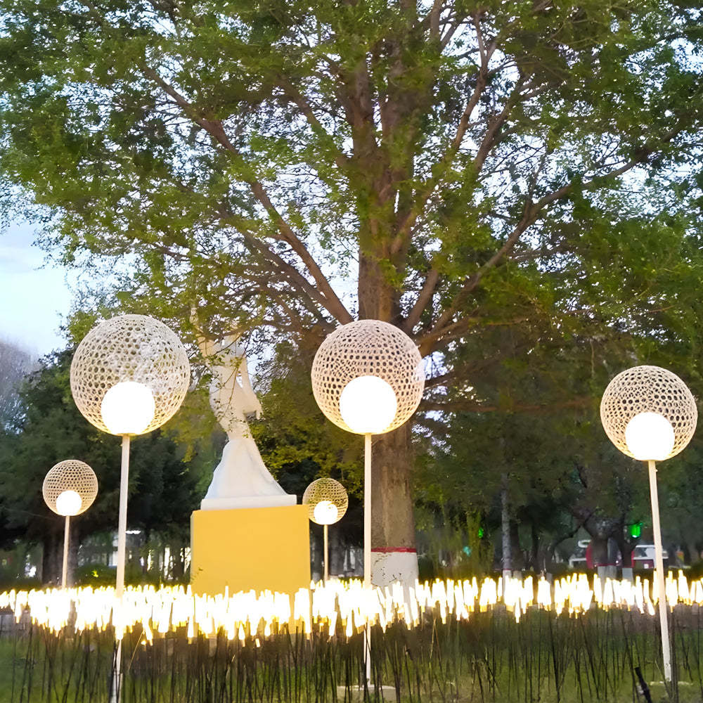 1-Light Solar Dandelion Sphere Garden Stakes Outdoor Lights-Lighom