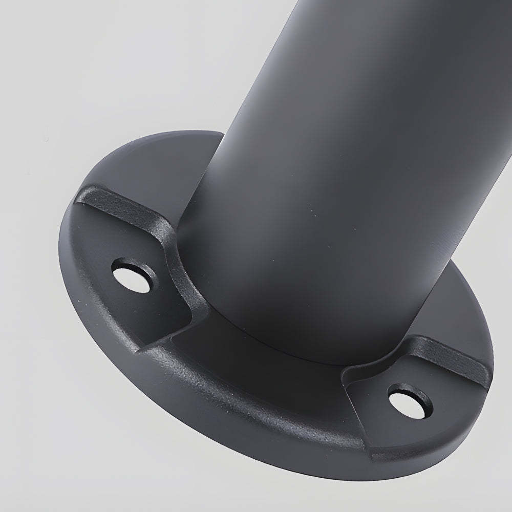 Black Solar Lawn Bollard Light-Lighom