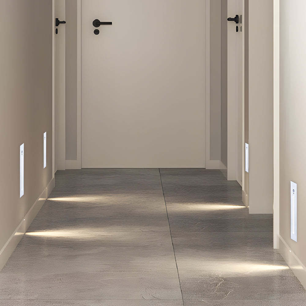 Vertical Motion Sensor LED Stair Light Wall Recessed Contemporary Lighting For Indoor and Outdoor Steps-Lighom