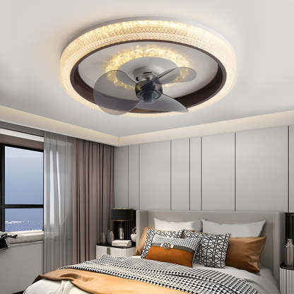 Round 360 Rotatable Stepless Dimming LED Ceiling Fan