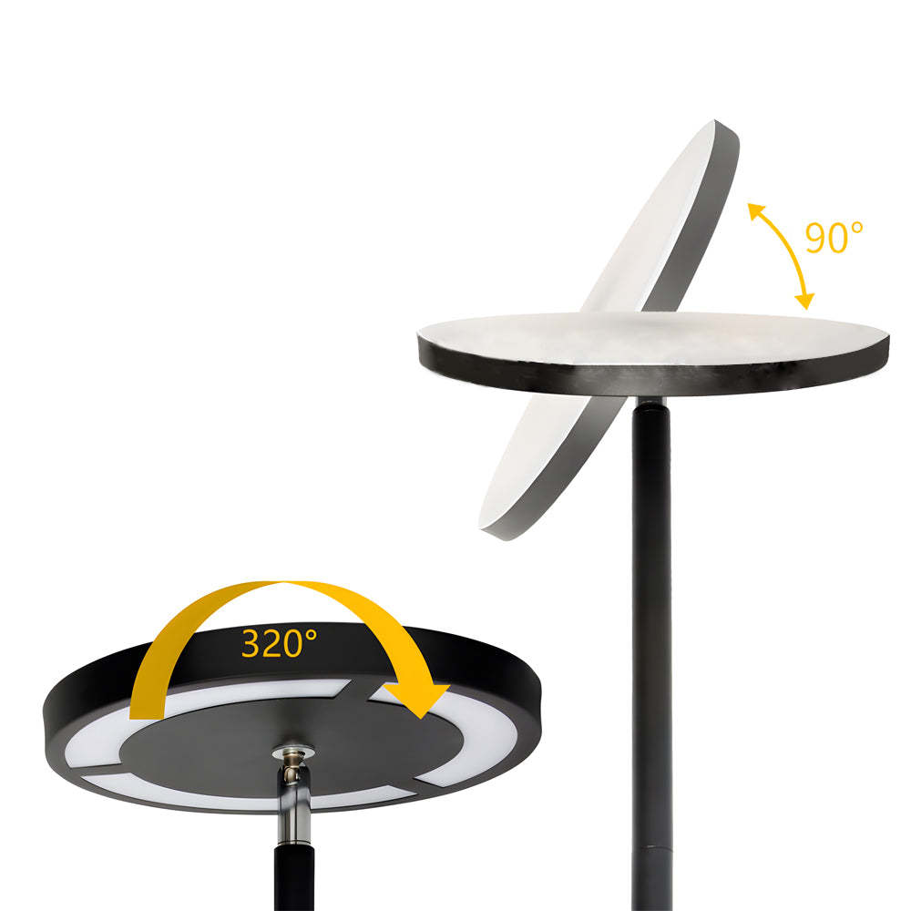 66 inch Dimmable RBG LED Torchiere Adjustable Floor Lamp-Lighom