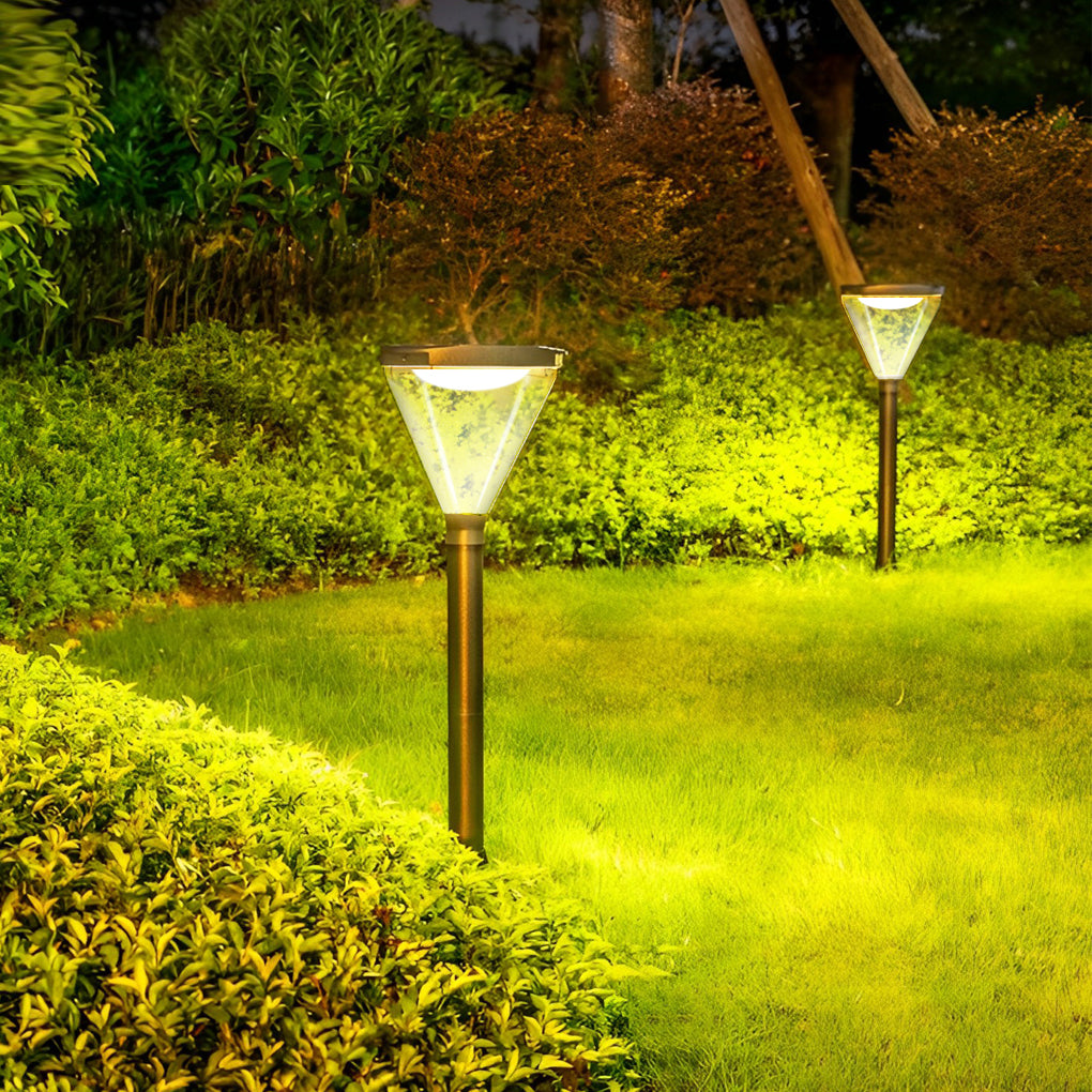 Adjustable Modern Black Solar LED Intelligent Lawn Lamp