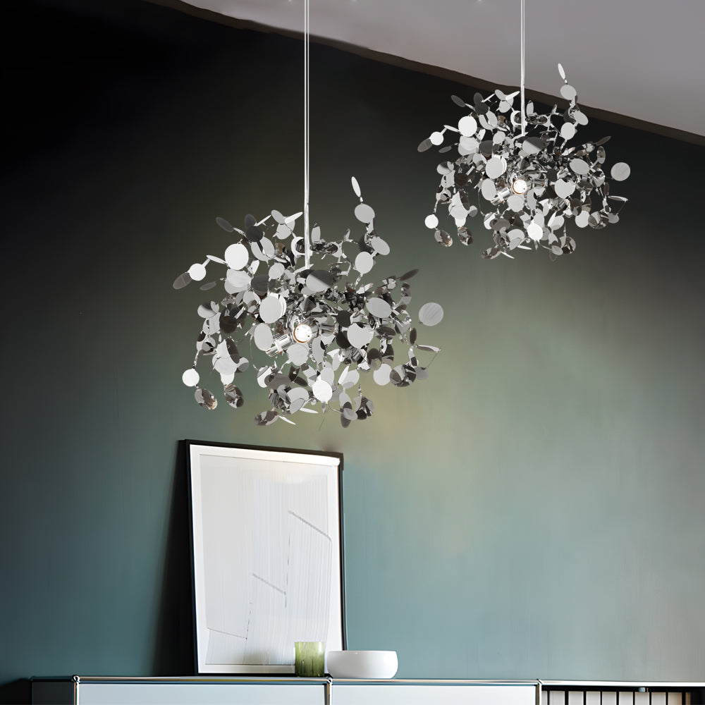 Spherical Stainless Steel Disc Nordic Modern Chandelier