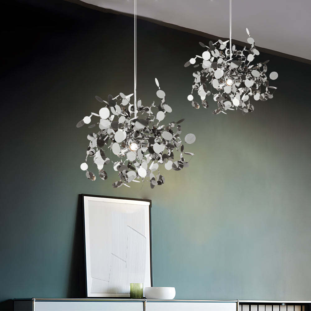 Spherical Stainless Steel Disc Nordic Modern Chandelier