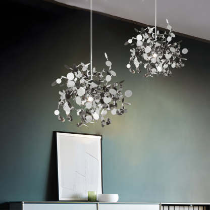 Spherical Stainless Steel Disc Nordic Modern Chandelier