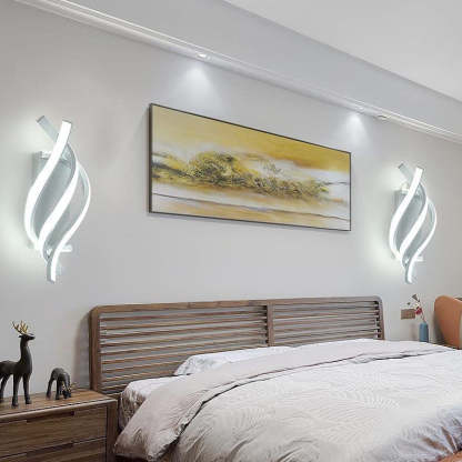 Spiral Minimalist 3-Step Dimming LED Modern Wall Sconce