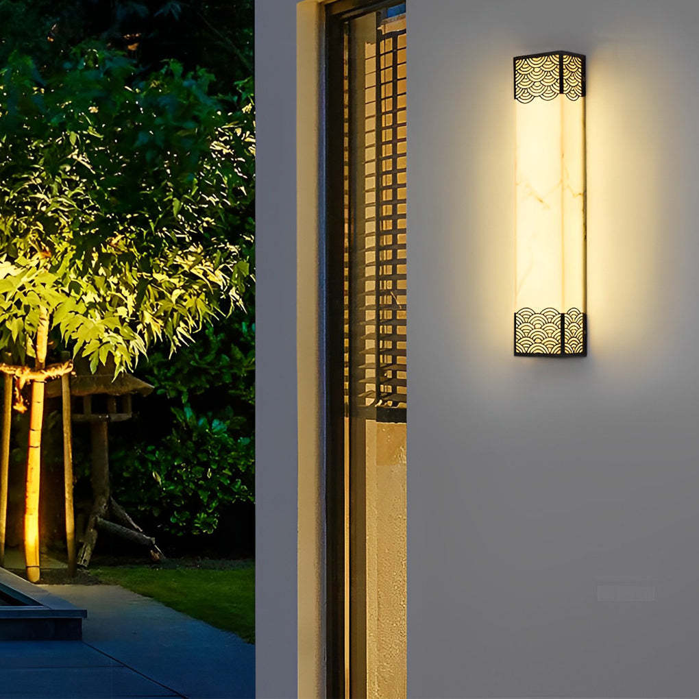 Rectangular Resin LED Waterproof Vintage Outdoor Wall Lights Wall Lamp-Lighom