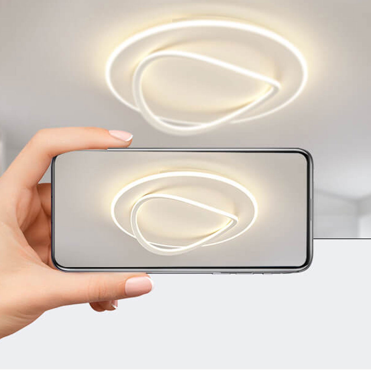 Nordic Minimalist Round Oval LED Flush Mount Light