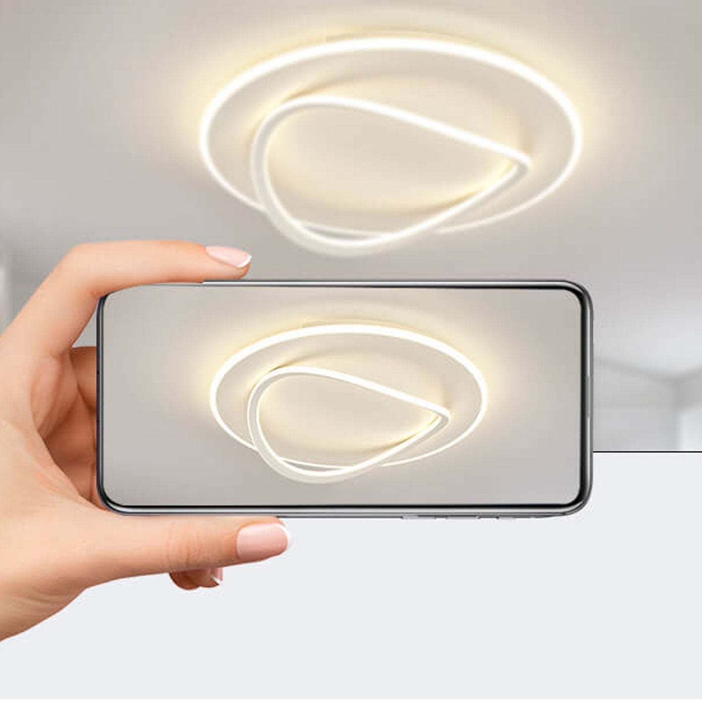 Nordic Minimalist Round Oval LED Flush Mount Light