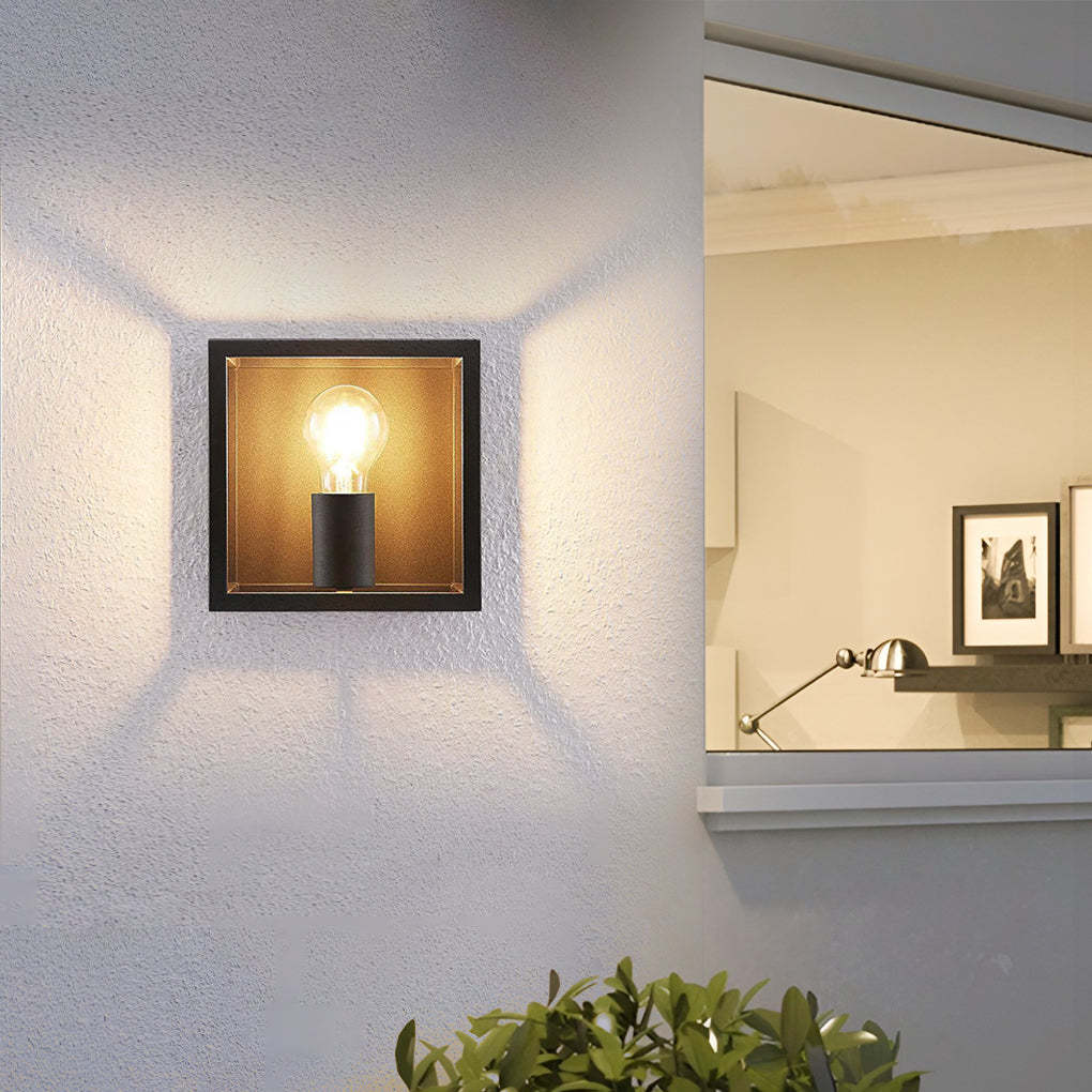 Square Frame Decorative Modern Wall Sconce Lighting Wall Light Fixture-Lighom
