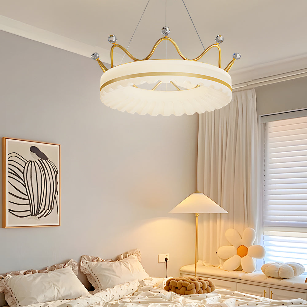 Romantic Crown Dimmable Modern Hanging Ceiling Light