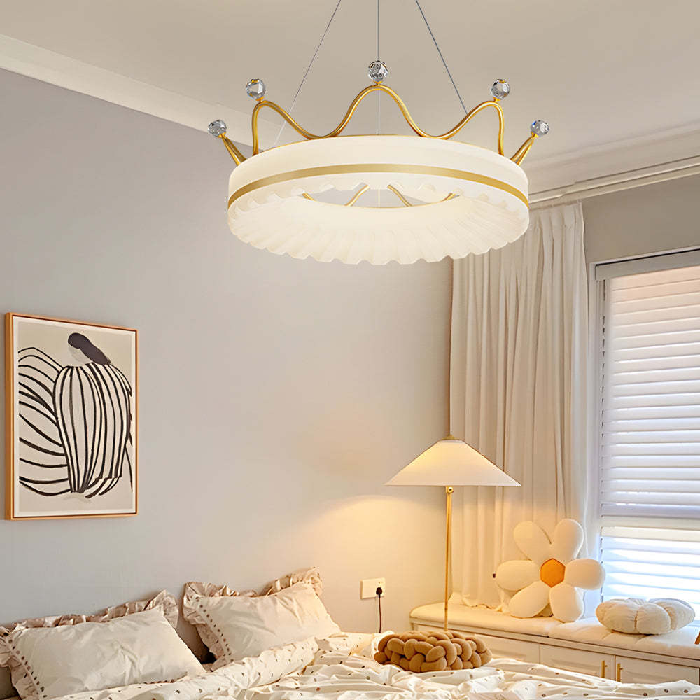 Romantic Crown Dimmable Modern Hanging Ceiling Light