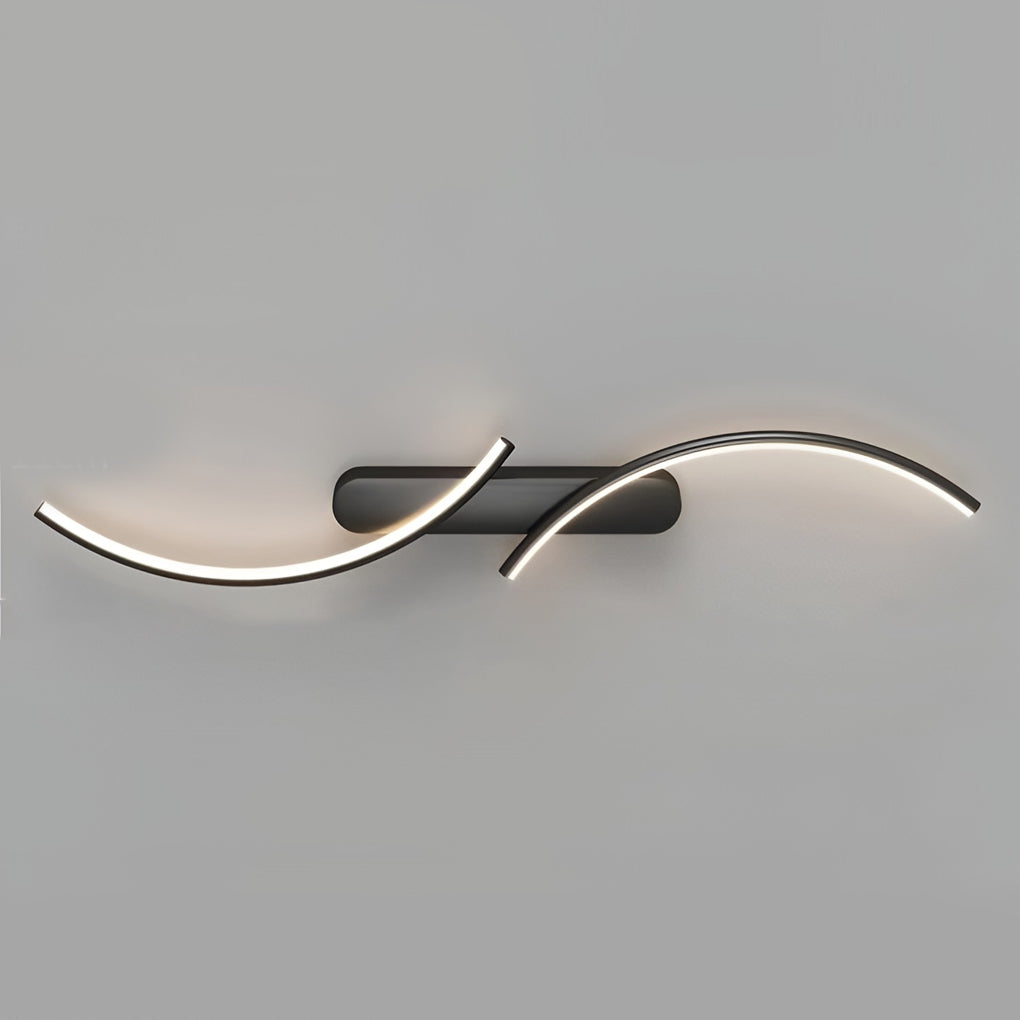 S-Shaped Three-Color LED Modern Wall Sconce