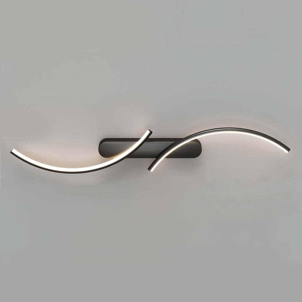 S-Shaped Three-Color LED Modern Wall Sconce