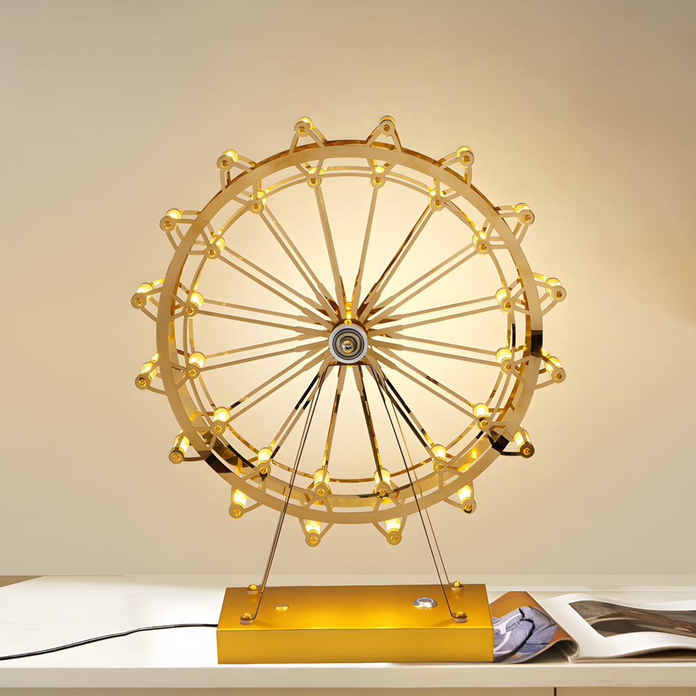 Vintage Ferris Wheel Table Lamp with Integrated LED-Lighom